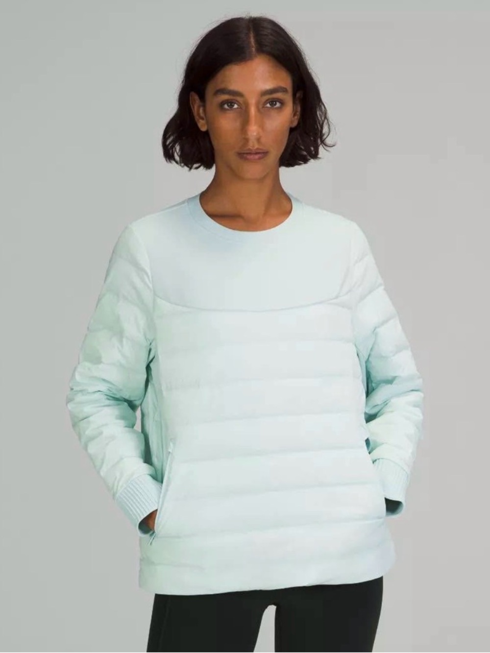 lululemon athletica Mint Quilted Pullover Sweatshirt